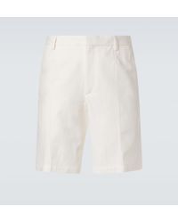 ZEGNA - Cotton And Linen Shorts - Lyst