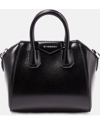 Givenchy Tote Antigona Micro aus Leder - Schwarz