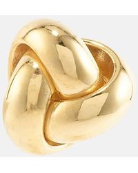 STONE AND STRAND - Ohrringe Puffed Knot aus 14kt Gelbgold - Lyst