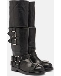 Dolce & Gabbana - Leather Knee-High Boots - Lyst
