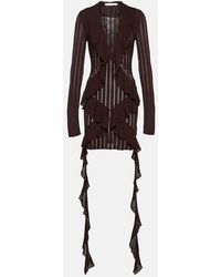 Dion Lee - Ruffled Pointelle Minidress - Lyst