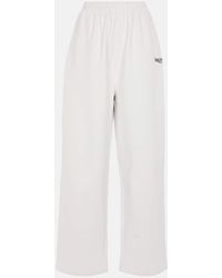 Balenciaga - Pantaloni sportivi in cotone con logo - Lyst