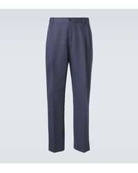 Brioni - Linen And Cotton Straight Pants - Lyst