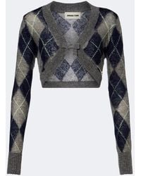 ShuShu/Tong - Argyle Wool And Mohair-Blend Cardigan - Lyst