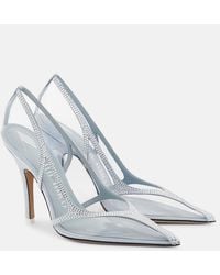 The Attico - Venus Chrome Pvc And Suede Pumps - Lyst
