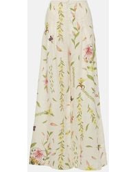 Agua Bendita - Pinon Marina Linen Wide-Leg Pants - Lyst