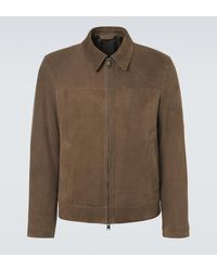 Brioni - Suede Blouson Jacket - Lyst