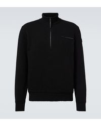 Moncler - Wool And Cashmere Half-Zip Sweater - Lyst