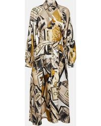 Max Mara - Rimmel Shirt Dress In Printed Silk - Lyst