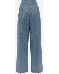 The Row - Gaugin High-rise Cotton And Ramie Pants - Lyst