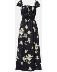 Altuzarra - Midikleid Aus Einem Baumwollgemisch - Lyst