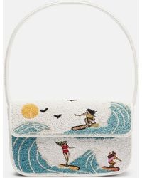 STAUD - Tommy Beaded Sequined Shoulder Bag - Lyst