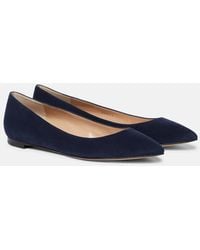 Gianvito Rossi - Gianvito Suede Ballet Flats - Lyst