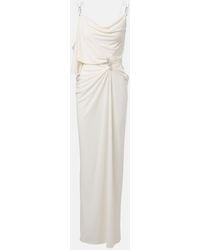 Coperni - Draped Embellished Jersey Maxi Dress - Lyst