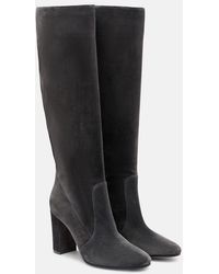 Gianvito Rossi - Glen 85 Suede Knee-High Boots - Lyst
