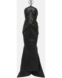 Maticevski - Ambergris Draped Leather Gown - Lyst