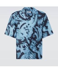 Commas - Printed Cotton And Silk Twill Shirt - Lyst