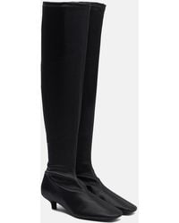 TOTEME - Satin Knee-High Boots - Lyst