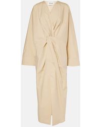 TOVE - Vestido Midi Drapeado Ailin De Algodon - Lyst