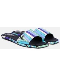 PUCCI - Iride Twill Thong Sandals - Lyst