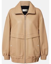 Nour Hammour - Beck Leather Bomber Jacket - Lyst