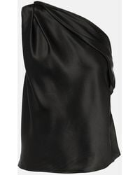The Sei - One-Shoulder-Top Aus Seidensatin - Lyst