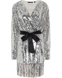 ROTATE BIRGER CHRISTENSEN 'Samantha' Minikleid mit Gürtel - Mettallic