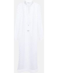 Tory Burch - Crochet-knit Cotton Midi Dress - Lyst