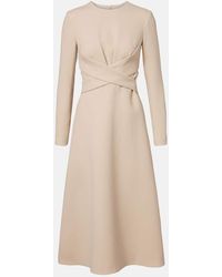 Emilia Wickstead - Robe Midi Elta En Crepe De Laine - Lyst