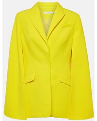 Safiyaa - Hadley Caped Crepe Blazer - Lyst