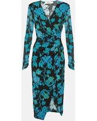 Diane von Furstenberg - Nevine Printed Jersey Midi Dress - Lyst