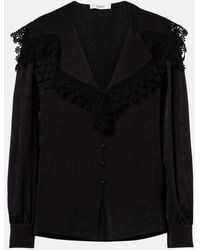 Chloé - Embroidered Silk Blouse - Lyst
