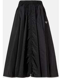 Prada - Logo Re-Nylon Midi Skirt - Lyst