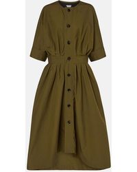 Bottega Veneta - Hemdblusenkleid Aus Baumwoll-Canvas - Lyst