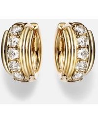 STONE AND STRAND - Boucles D'Oreilles Dainty Boulevard En Or 14 Ct Et Diamants - Lyst