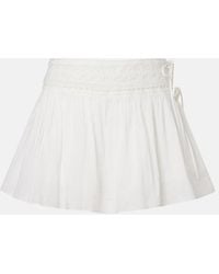 Posse - Danielle Lace-Trimmed Cotton Skort - Lyst