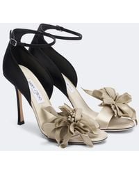 Jimmy Choo - Coko Floral-Applique Sandals - Lyst