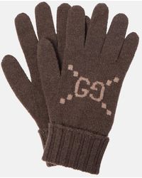 Gucci - Gg Cashmere Jacquard Gloves - Lyst
