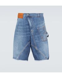 JW Anderson - Shorts Twisted di jeans a vita bassa - Lyst