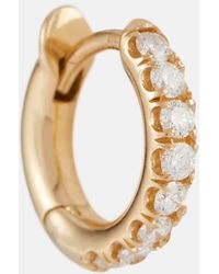 Spinelli Kilcollin - Mini Micro Hoop Pave 18kt Gold And Diamond Earring - Lyst
