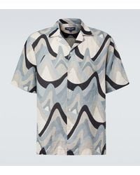 Frescobol Carioca - Roberto Printed Linen Bowling Shirt - Lyst