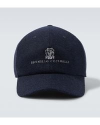 Brunello Cucinelli - Baseballcap Aus Seide, Leinen Und Wolle - Lyst