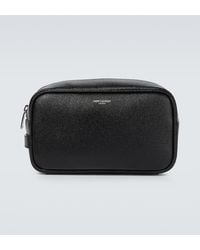 Saint Laurent - Leather Washbag - Lyst