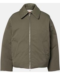 Bottega Veneta - Piumino Con Pelle Intrecciato - Lyst