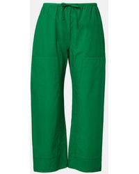 Leset - Kyoto Cropped Cotton Wide-Leg Pants - Lyst