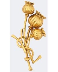 Saint Laurent - Poppy Cassandre Brooch - Lyst