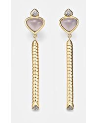 Marina B - Trisolina 18Kt Drop Earrings With Chalcedony And Diamonds - Lyst