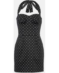 Dolce & Gabbana - Short Cotton Corset Dress With Polka-Dot - Lyst
