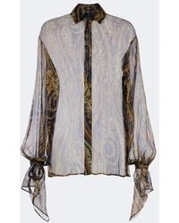 Etro - Paisley Silk-Blend Chiffon Shirt - Lyst