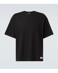 Saint Laurent - Cotton-Blend Logo-Patch T-Shirt - Lyst